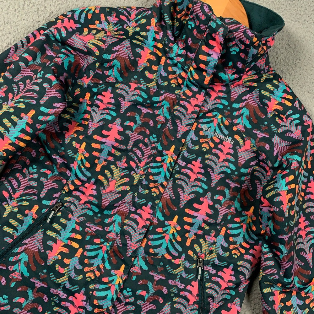 Columbia Whirlibird II Interchange Jacket Girls Medium M 10/12 Multi Tree Winter